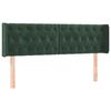 VidaXL Tête de Lit à LED Meuble de Chambre à Coucher Accessoire de Lit Double Tête de Cadre de Lit Intérieur Vert Foncé 3123629