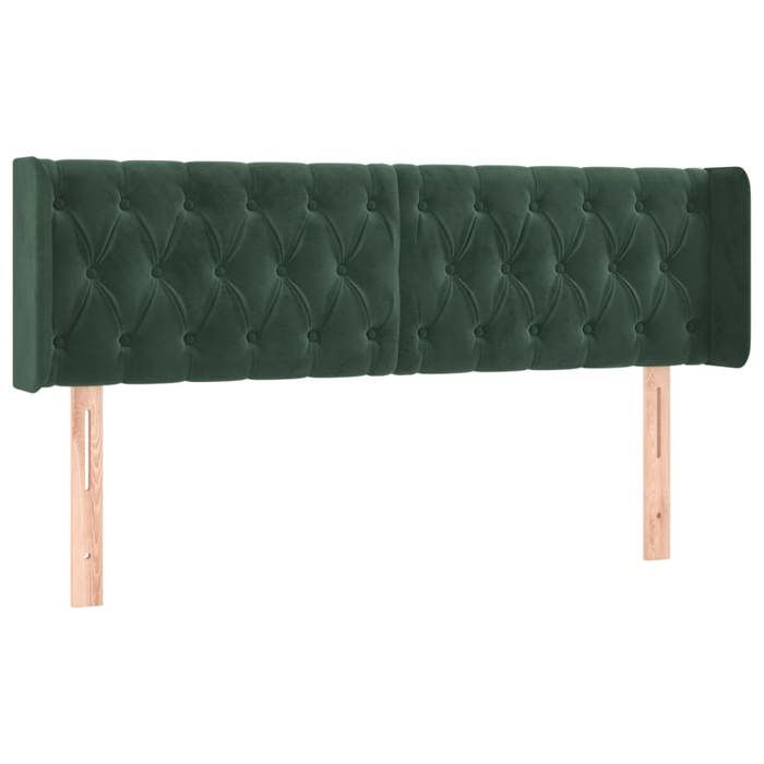 VidaXL Tête de Lit à LED Meuble de Chambre à Coucher Accessoire de Lit Double Tête de Cadre de Lit Intérieur Vert Foncé 3123629