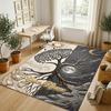 Tree Life Celestial Theme Soft Crystal Velvet Rug Custom Name & Text Print Non Slip Floor Rug for Bedroom Living Room