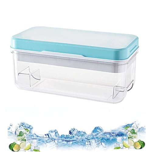 

Ice Cube Tray with Lid, Ice Maker, DIY Ice Tray, Ice Maker Container, Easy to Remove, Storage Box, Ice Mold, Ice Container for Snacks, Iced Drinks, Ic