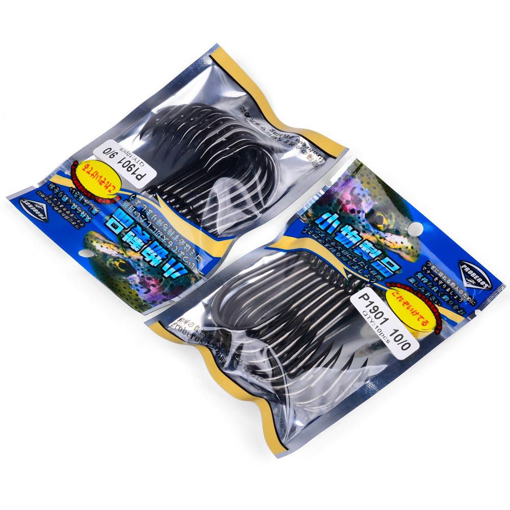 

Рыболовный крючок Iseni с петлей и кольцом для приманки. Рыболовный крючок из высокоуглеродистой стали с задним упором для морской рыбалки и ловли со скал, одинарный крючок. 10/0 # (10 pcs/pack)