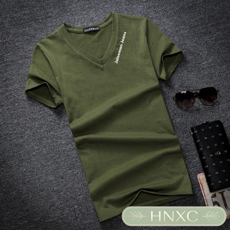 HNXC Men's Fashion Casual Summer Spring V-Neck Short Sleeve Blouses & Shirts Classic Exquisite
