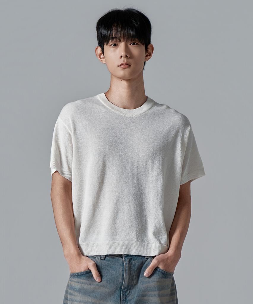 WAAR M1092 Airy Round Knit_Ivory