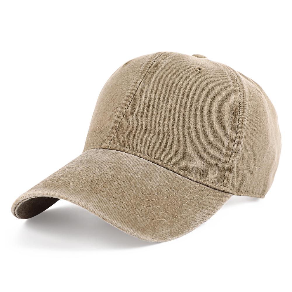 Gewaschene, verwaschene Baseballkappe aus Denim mit auffälligen Nähten, Sechs-Bahnen-Design, Schirmmützen-Stil zur DIY-Individualisierung – Perfekt für Sommer und Herbst.