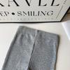 Girls' Casual Knit Flare Pants with Lace Trim