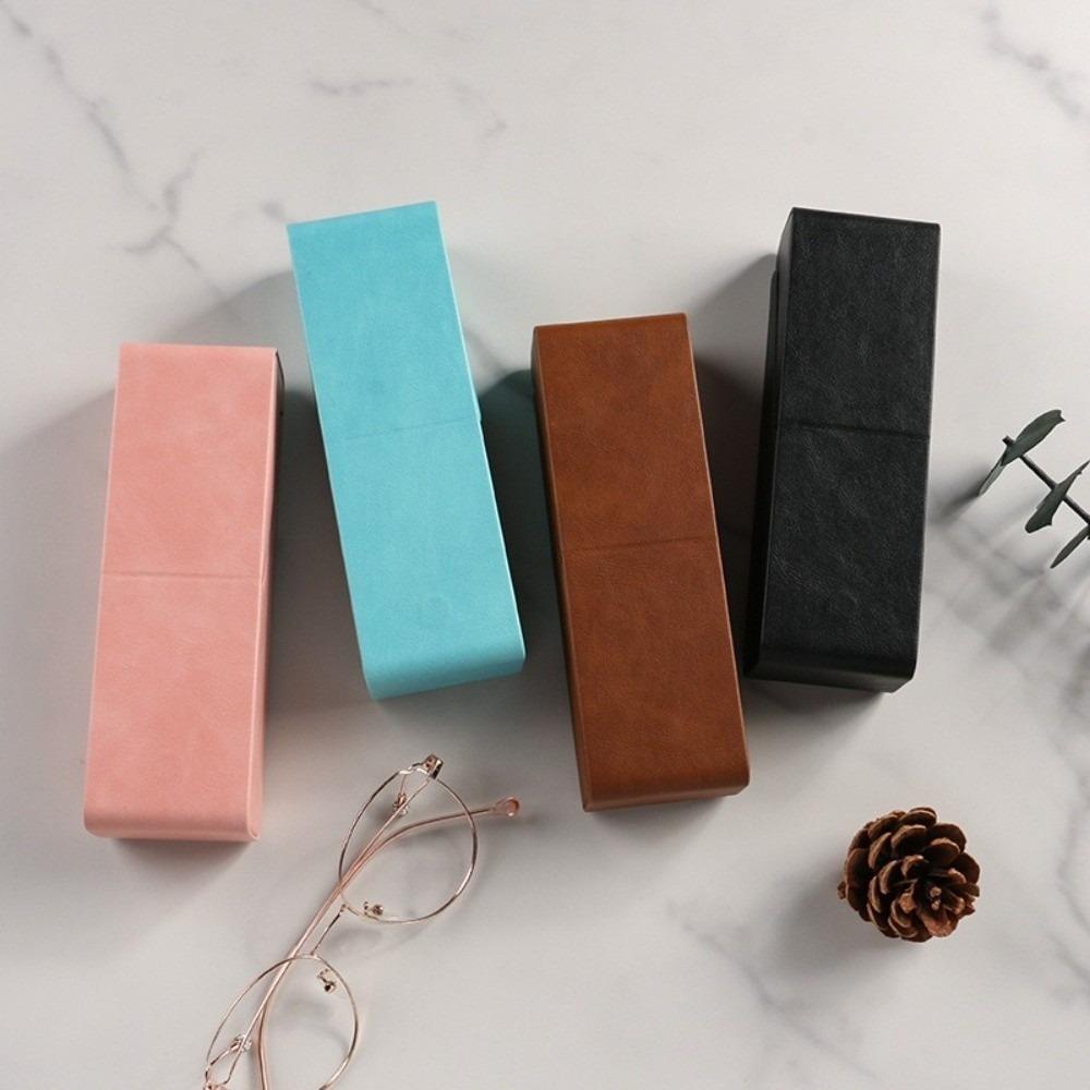 PU Leather Glasses Storage Case Foldable Sun Glasses Holder Eyewear Storage Box Myopia Glasses