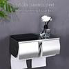 Stainless Steel Bathroom Tissue Box with Roll Holder