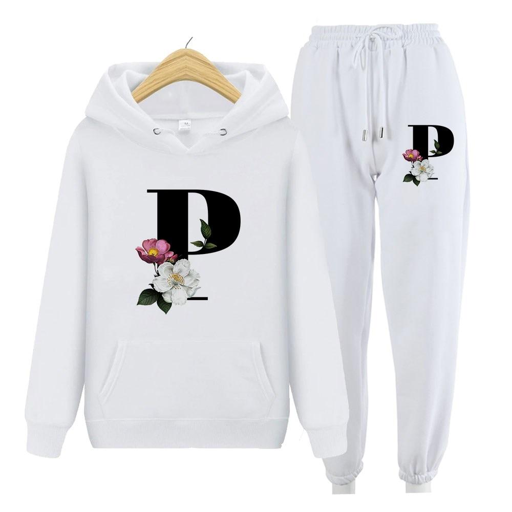 Women Sweatshirt Long Sleeve Hoodies Harajuku Hoodie Vintage Letters Print Sweatshirts Two Piece Sets Hoodies