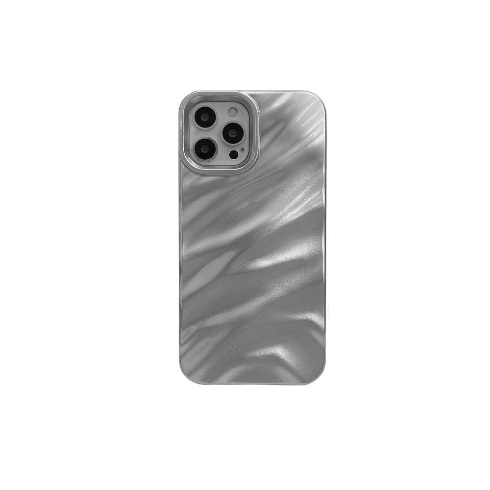 Zijdeachtige 3D Textuur Effen Kleur Telefoonhoesje voor iPhone 17 Pro Max/16/15/14/13