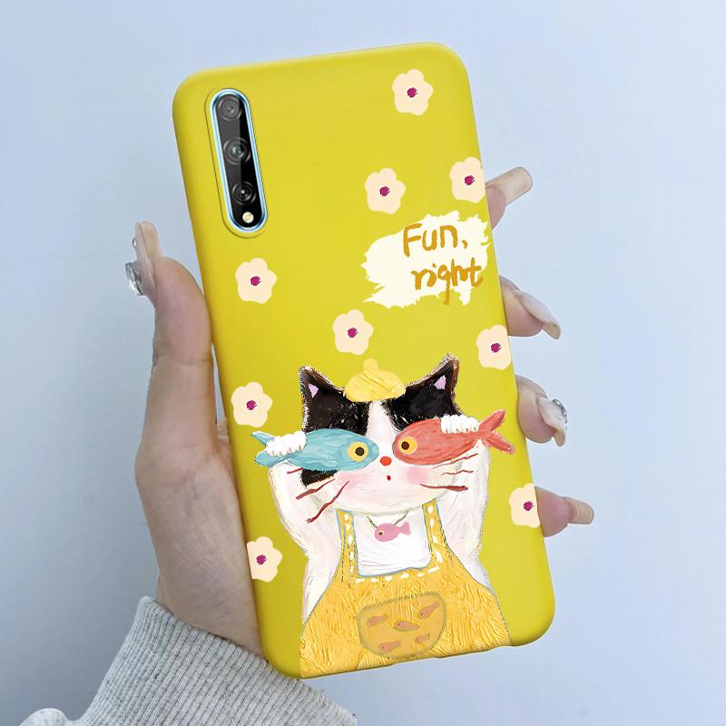 For Huawei Y8p Phone Case Flower Girl Design Soft Silicone TPU Back Housing for Huawei P Smart S Y 8p HuaweiY8p AQM-LX1 Covers