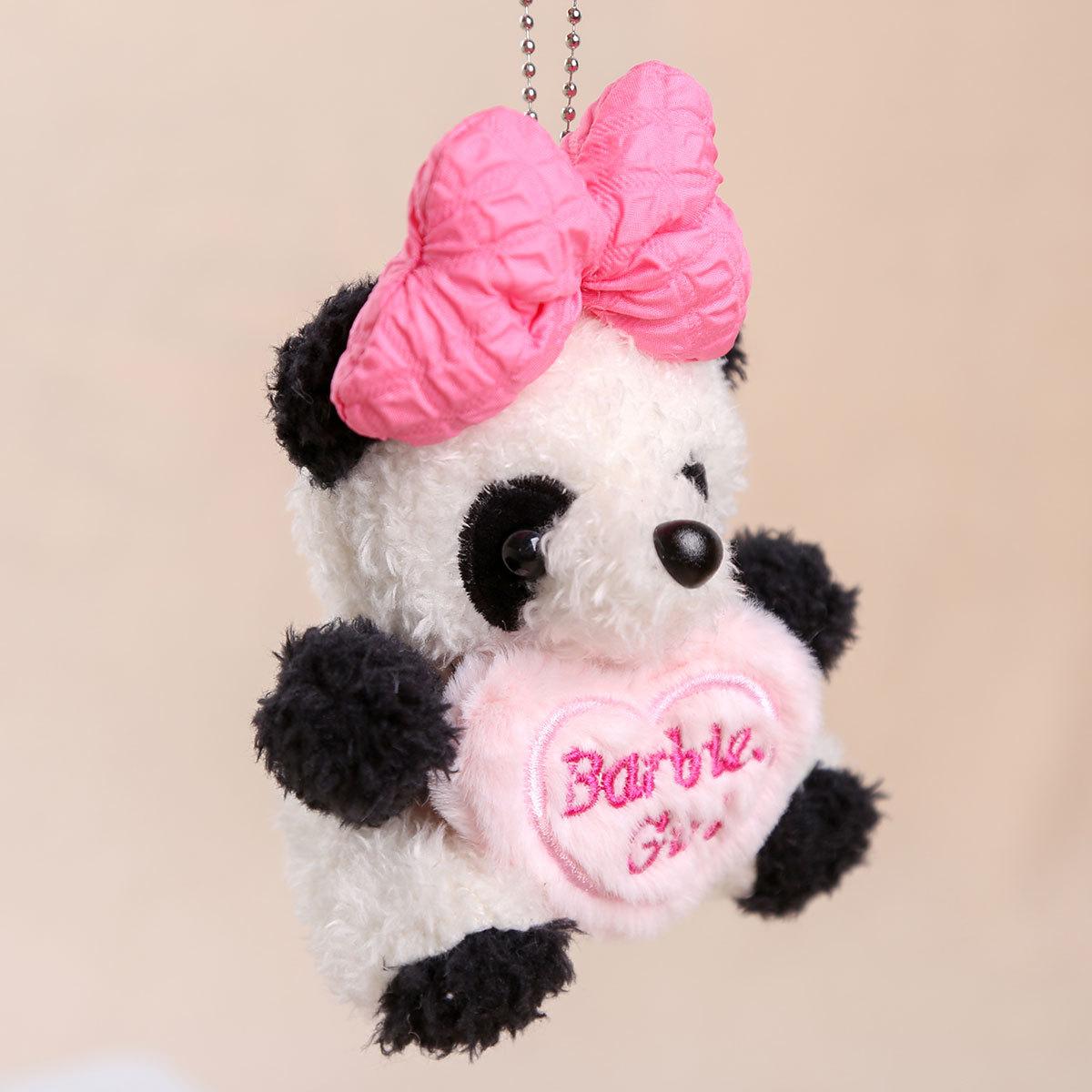 

Bow love panda doll cute doll doll pendant girl bag pendant plush toy keychain 12cm