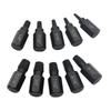 10pc Multi Key Imperial Broken Head Screw Extractor 1/8 "-13/32" Sliding Thread Damaged Screw Removal Tool Set