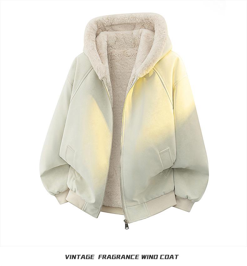 Cappotto invernale con cappuccio in pelle PU stile americano da uomo, spesso e caldo, moda trendy per coppie