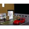 1/64 Scale Diorama Car Garage Model with City Background, Parking Lot, LED Lighting, Landscape Model Toy