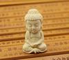 Compact wooden Buddha mini Tathagata set statue, Sanpobutsu,