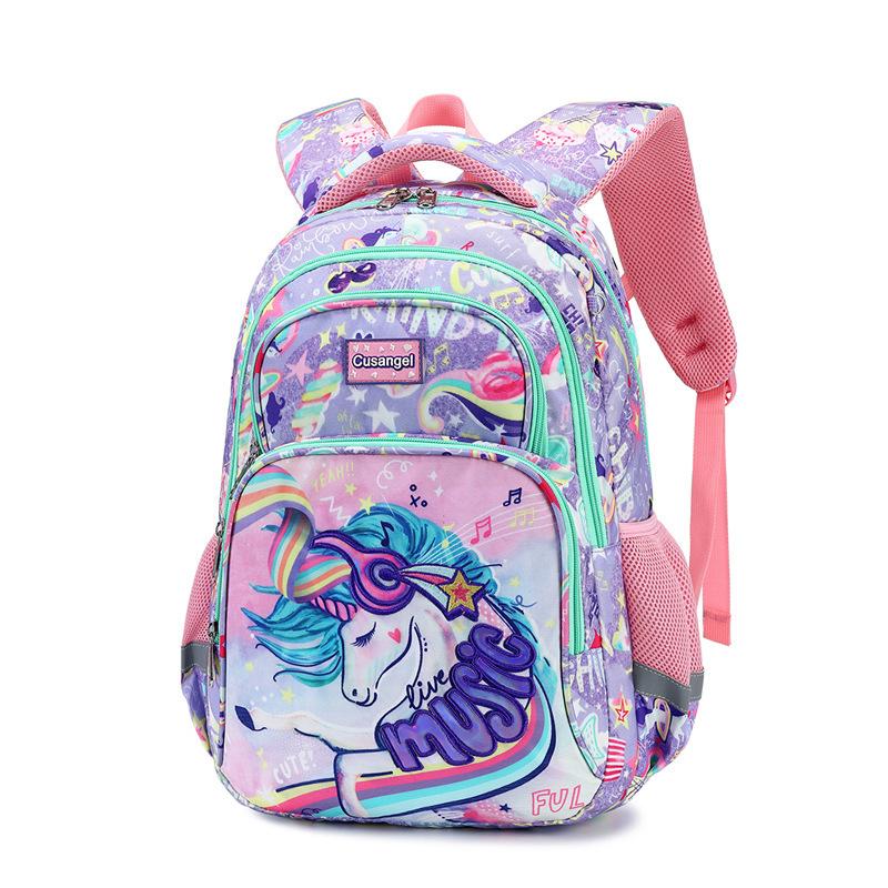 Cartoon Unicorn 3 Piece Set School Bags For Girls Boys Kids Space Backpack Primary School Students Backpack With Lunch Box