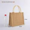 Sac fourre-tout en toile de jute: Sac de courses en jute peint à la main DIY, Lin polyvalent graffiti
