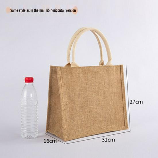 Sac fourre-tout en toile de jute: Sac de courses en jute peint à la main DIY, Lin polyvalent graffiti