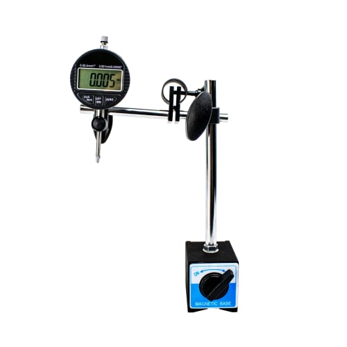 HFS(R) Magnetic Base Stand for Dial Gauges with Fine Adjustment, Magnetic Holder for Measurement and Surveying, 1 Unit (50x58x55mm)