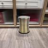 KInGSUnS Mülleimer, luxuriöser Edelstahl, 6 l, kleine Staubbox, stilvoller Vintage-Mülleimer, Schwingdeckel, kein Innenbehälter, bronzefarben, für Zuhause und Wohnzimmer, elegant