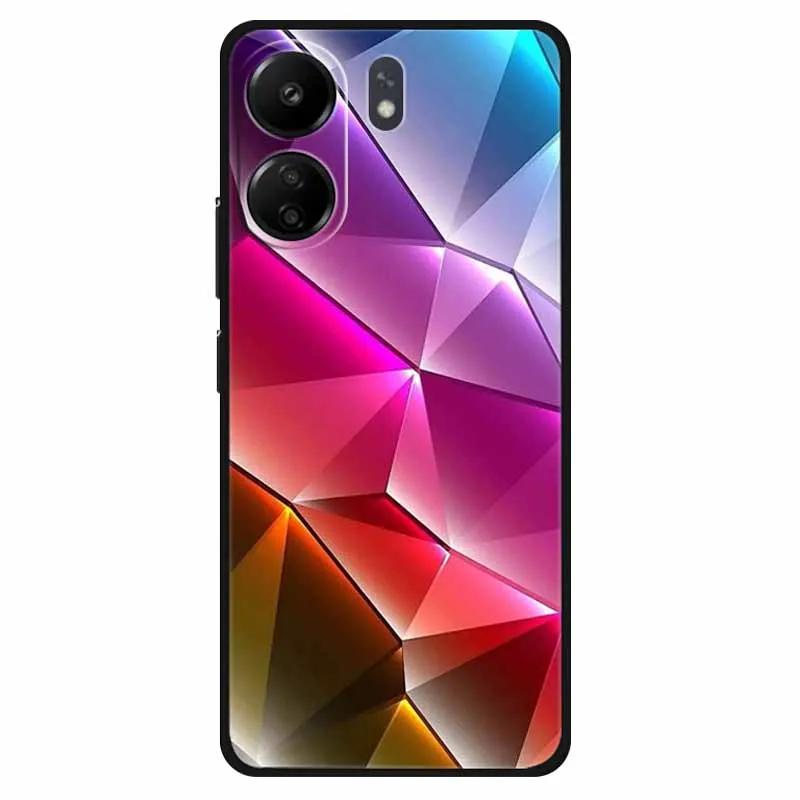 Funda For Xiaomi Poco C65 Case Soft Lion Wolf Black Shockproof Back Cover for Poco C65 C 65 Soft Case Poco C65 Cool Soft Bumper