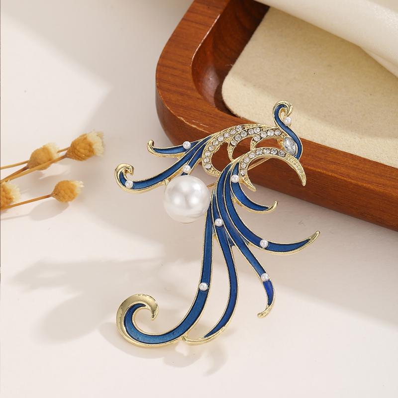 Women'S Luxury Rhinestone Pearl Butterfly Phoenix Brooches Exquisite Butterfly Insect Brooch Pin Party Office Jewelry
