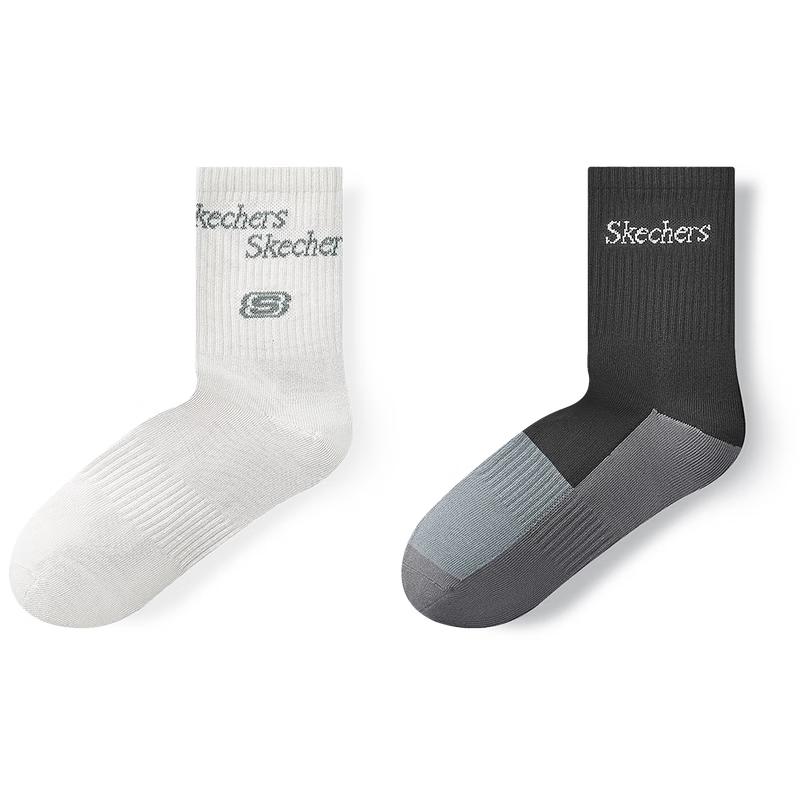 Skechers Unisex Antibacterial Mid-Calf Socks S