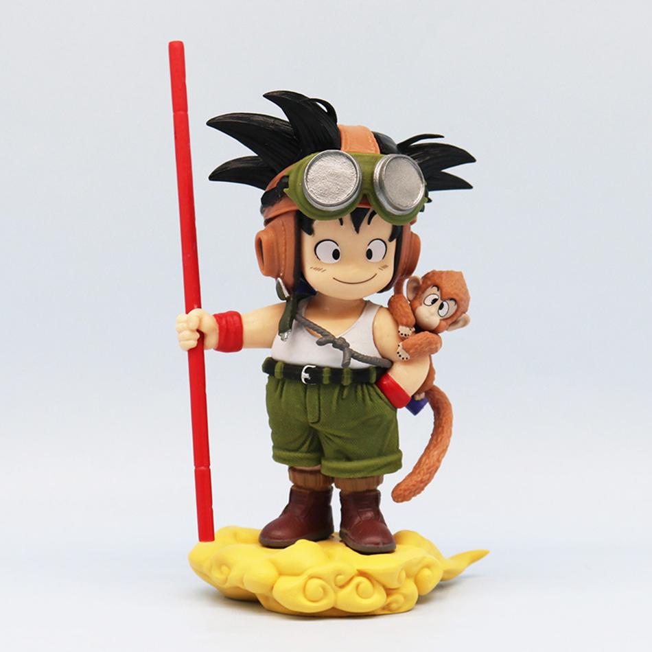 16cm Dragon Ball Anime Son Goku Model With Monkey Kid Goku Action Model Pvc Statue Collection Model Toys Gifts