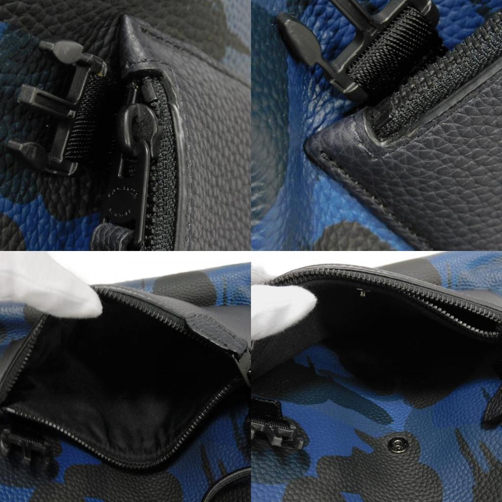 Gebrauchter Manhattan Printed Daypack 9726 (72056, 7927) in Navy Camouflage mit geprägtem Logo Blau für Herren aus Japan