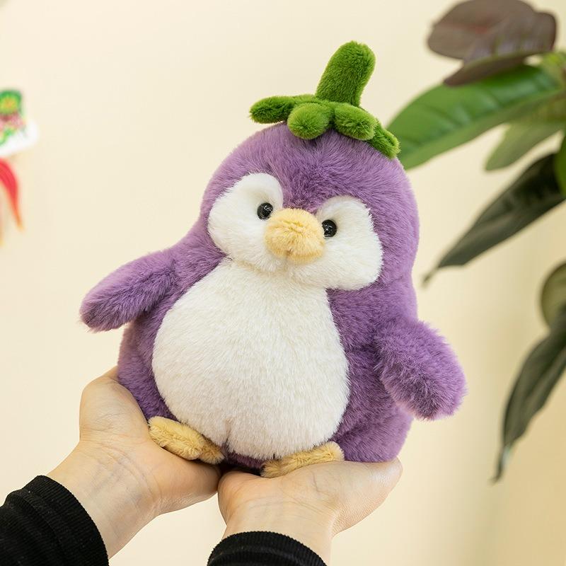 28/42cm Creative Cute Penguin Plush Toy Transformed Eggplant Doll Soft Stuffed Animal Gift For Girls Kids Birthday Home Decor