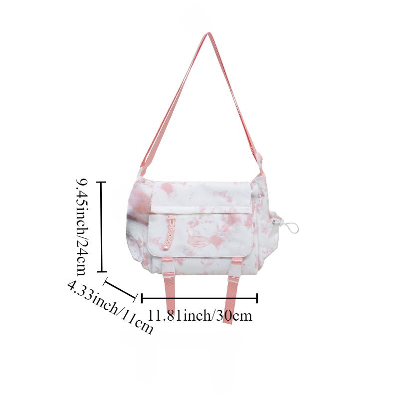 Fashionable and Trendy Canvas Color Blocked New Mailman Bag, Large Capacity Campus Student Trendy Work Commuting Crossbody Bag