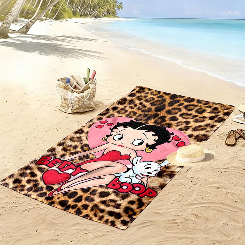 1pc Betty Boop Beach Towel, Multi-functional Beach Towel for Outdoor Activities Beach Swimming and Travel