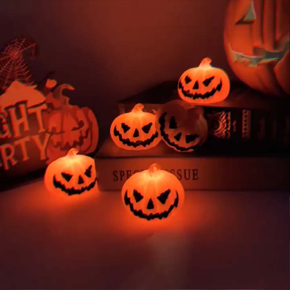 Felinar cu dovleac LED de Halloween Lampă cu lumină LED Recuzită pentru casă Bar Decor de Halloween Felinar LED Amenajare scenă Decorațiune pentru casă