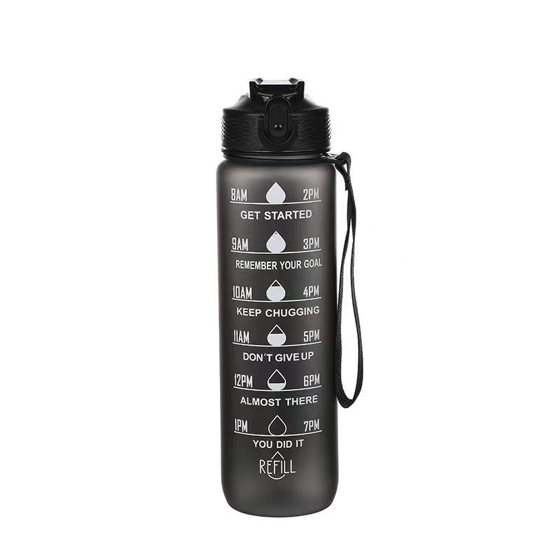 Water Bottle Motivational Sport Leakproof Bottle Outdoor Travel PC Fitness Jug