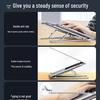 Aluminum Alloy Laptop Stand: Portable Folding Riser with Heat Dissipation and Adjustable Height.