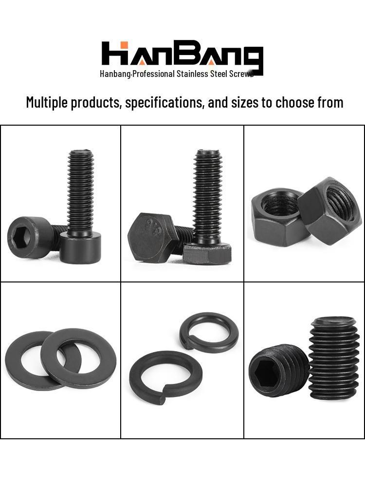 Bardzo gruba, wytrzymała, czarna, płaska podkładka metalowa - GB97 M4-M16