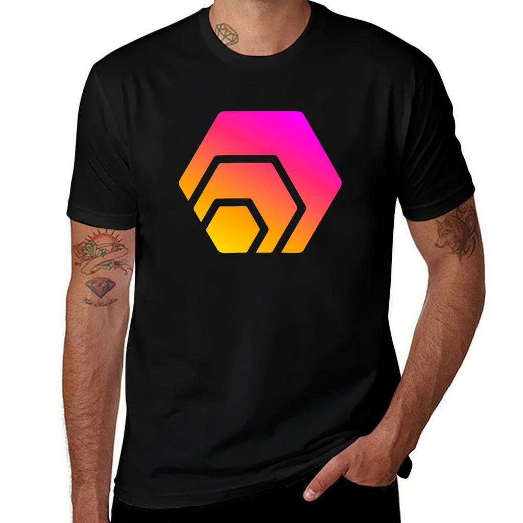 Hex Crypto Hexagon Logo Tshirt Plus Size Basic Short Sleeve Top Tshirt