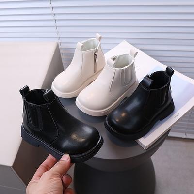 Neue Herbst- und Winter-Kinderstiefeletten Einzelstiefel Mädchen-Modestiefel Kinder-Lederstiefel Kinder-Mode-Martinstiefel im britischen Stil