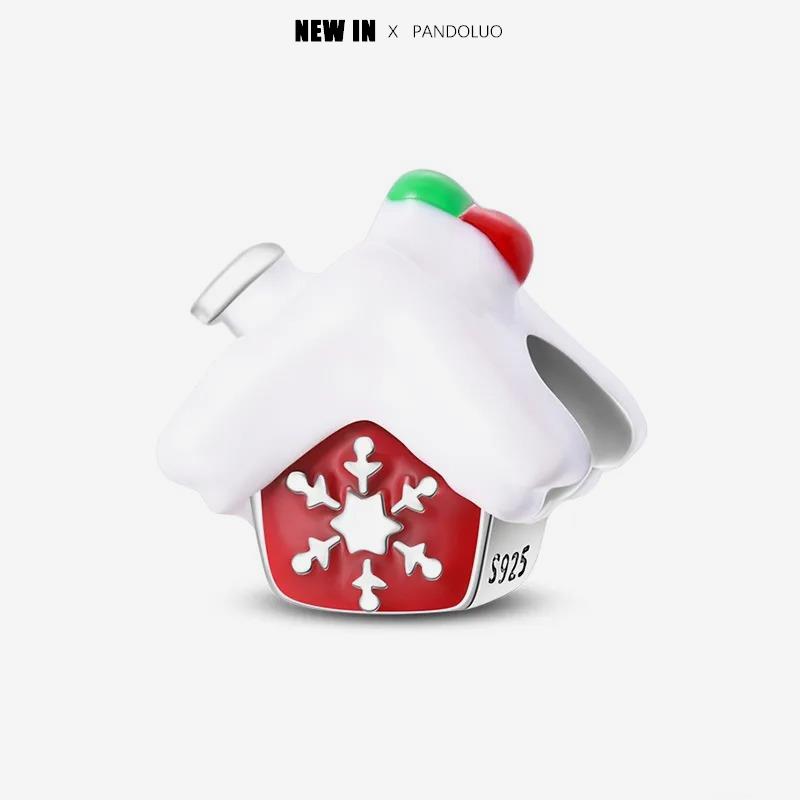 New In Christmas Series Charm Beads Fits Pandach Original Bracelet For Women Copper Pendant Bead Jewelry Festival Gift