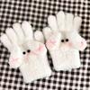 New plush puppy winter gloves schoolgirl finger cute braided puppy warm high value riding cold