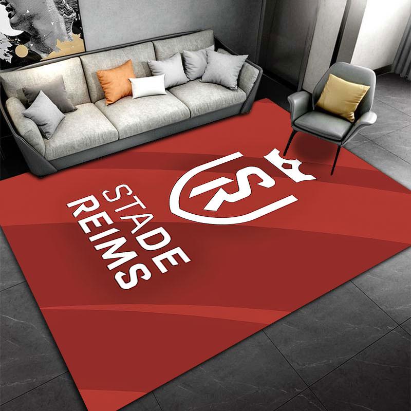 Stade Reims Logo Carpet suitable as a non-slip mat for the living room or bedroom sofa
