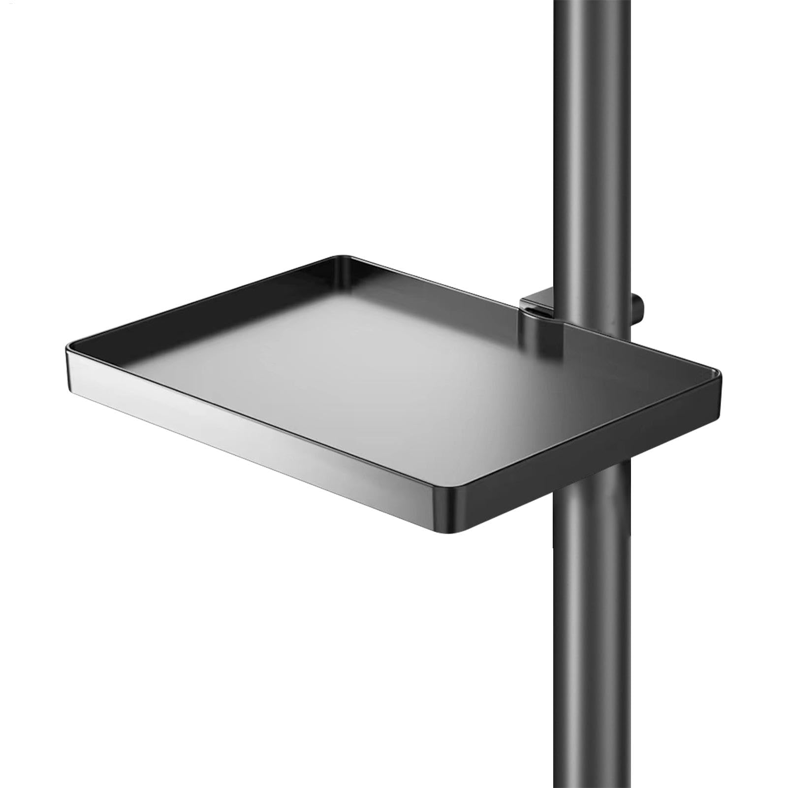 Microphone Stand Tray Adjustable Shelf Clamp Microphone Stand Accessory for Live Streaming Recording Sheet Music Lamp Attachment