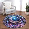 1pc Home Carpet with Stained Glass Design Non Slip Office Decor Gift Living Room Bedroom