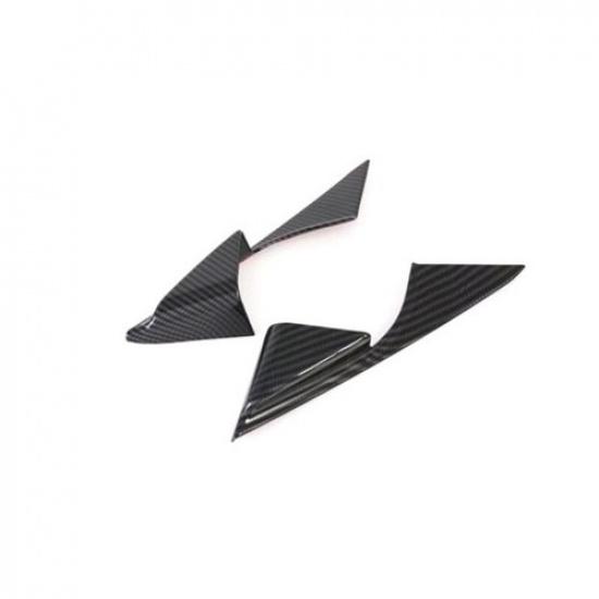 Carbon Fiber 2X Front A Pillar Triangle Cover Trim For Mazda 6 Atenza 2020-2022