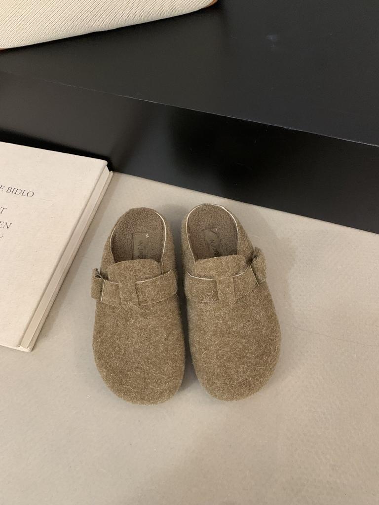 Baotou Slippers Women's Autumn 2025 New Retro Outer Wear Thick-soled Round Head One-pedal Lazy Shoes Muller Slippers