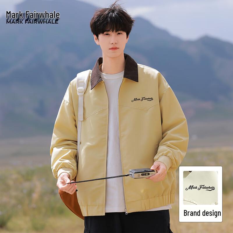 

Mark Fairwhale Men s Solid Color American Style Casual Jacket XL