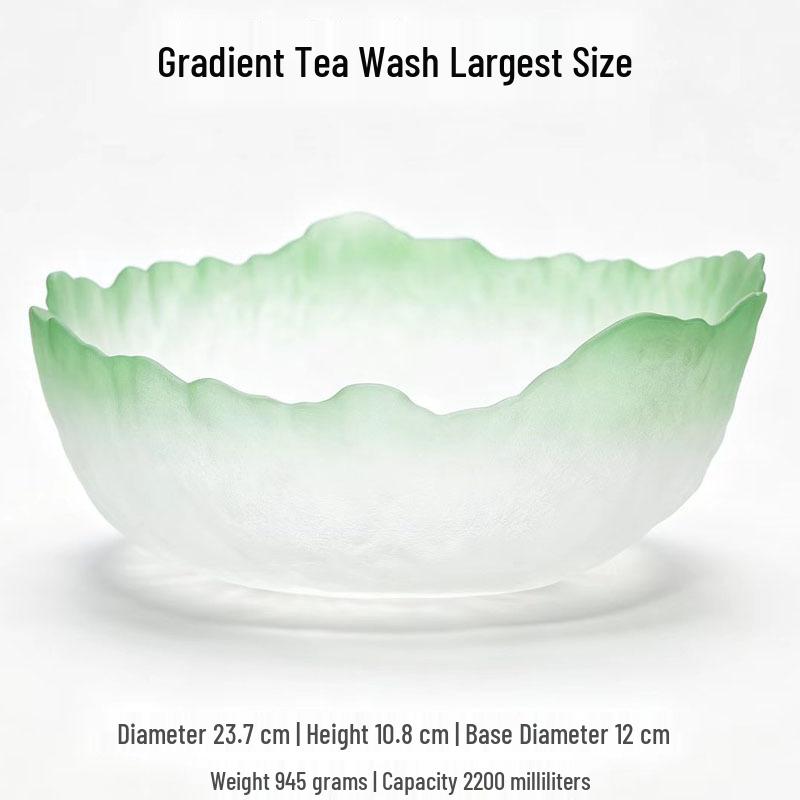 Gold Rim Lead-Free Crystal Salad and Dessert Bowl Set with Hammered Texture