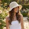 French Style Straw Sun Hat Big Brim Sun Protection Cap Elegant Seaside Beach Cap  Lady