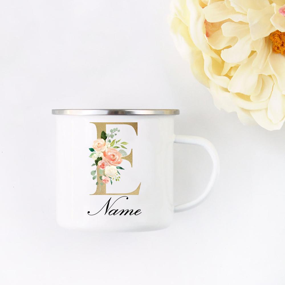 Personalized Name Enamel Mug Wedding Bachelor Party Wine Cup Bridesmaid Bride Valentine's Day Christmas Gifts for Her
