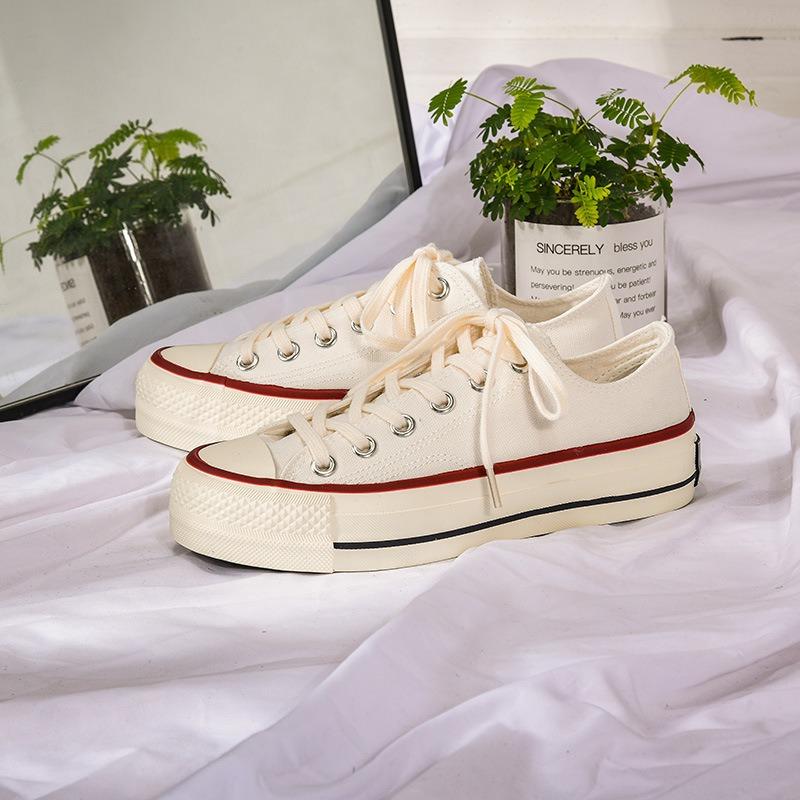 Platform canvas shoes female student Harajuku versatile board shoes 5615